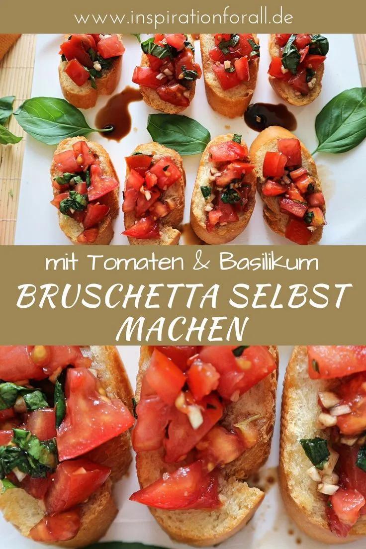Ein leckeres Rezept für vegane Bruschetta mit Tomaten und Basilikum ...