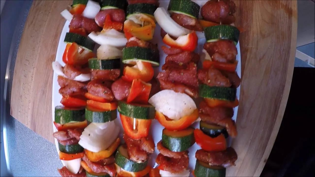 Schweine Filet Spieße mit Grillgemüse I Tets BBQ I Philipp - YouTube