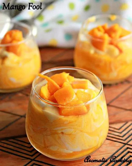 Mango Fool, Mango With Whipped Cream | Mango dessert recipes, Mango ...