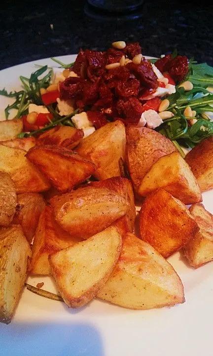 Knusprige Ofenkartoffeln | Vegetarisch kochen, Ofenkartoffel, Rezepte