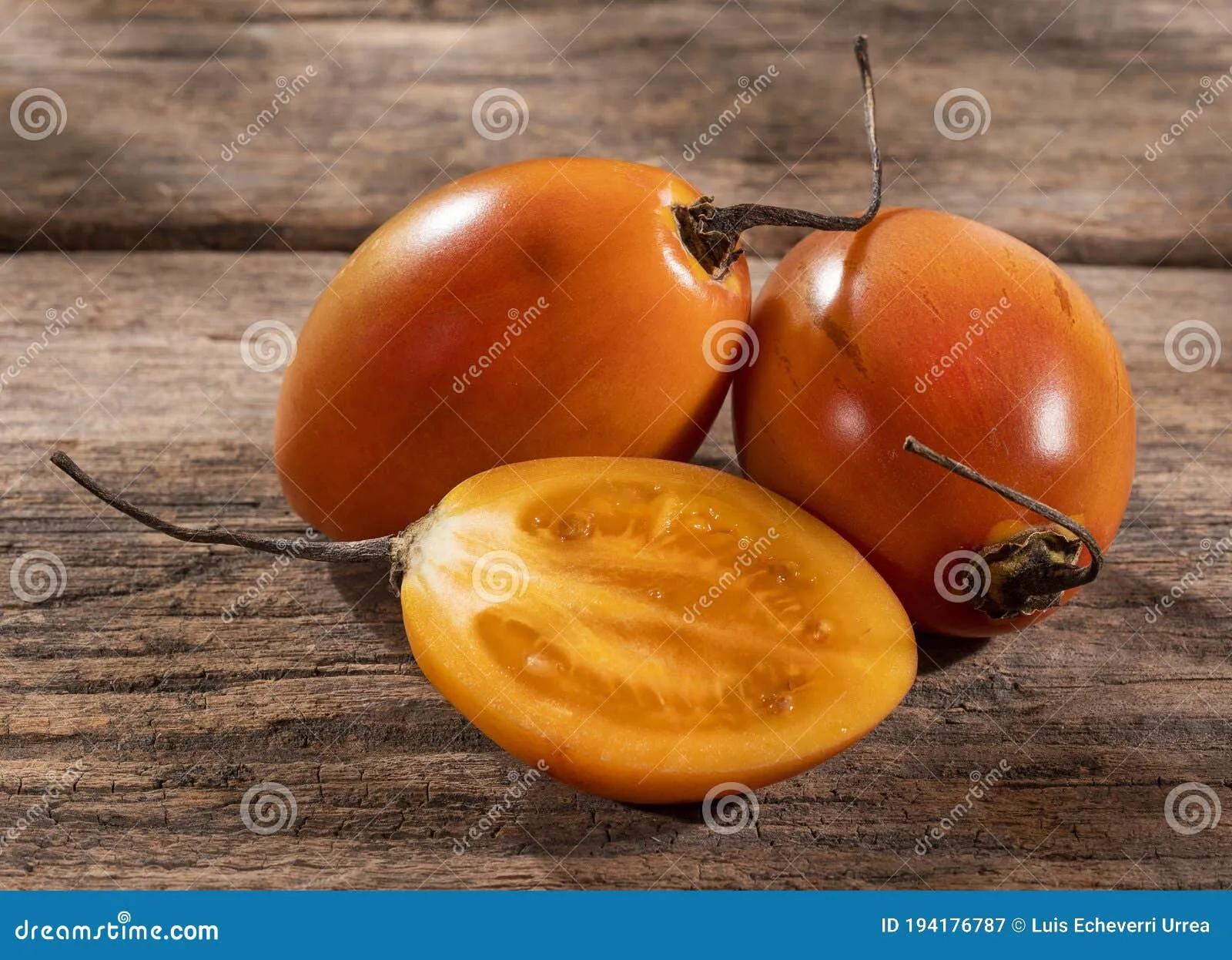 Organic Exotic Fruit Tamarillo - Solanum Betaceum Stock Image - Image ...