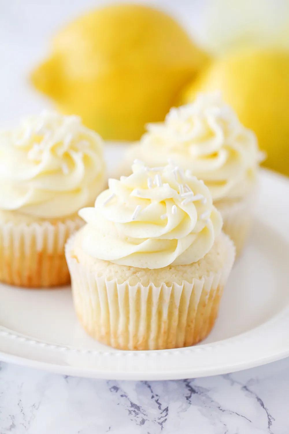 Lemon Curd Cupcakes - The Baker Upstairs