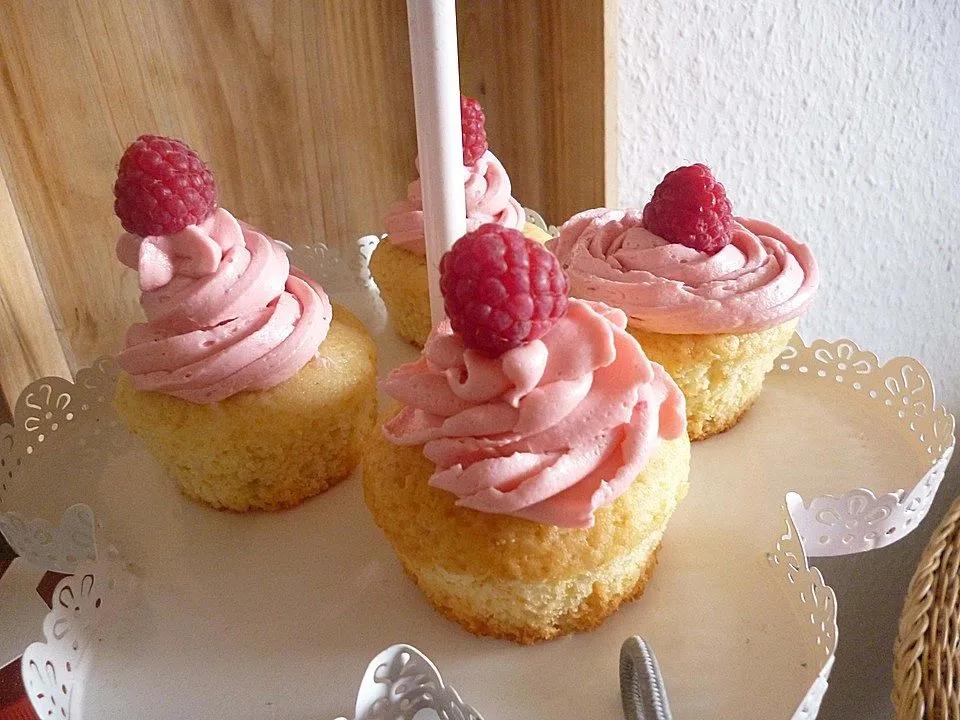 Pfirsich-Melba Cupcakes| Chefkoch