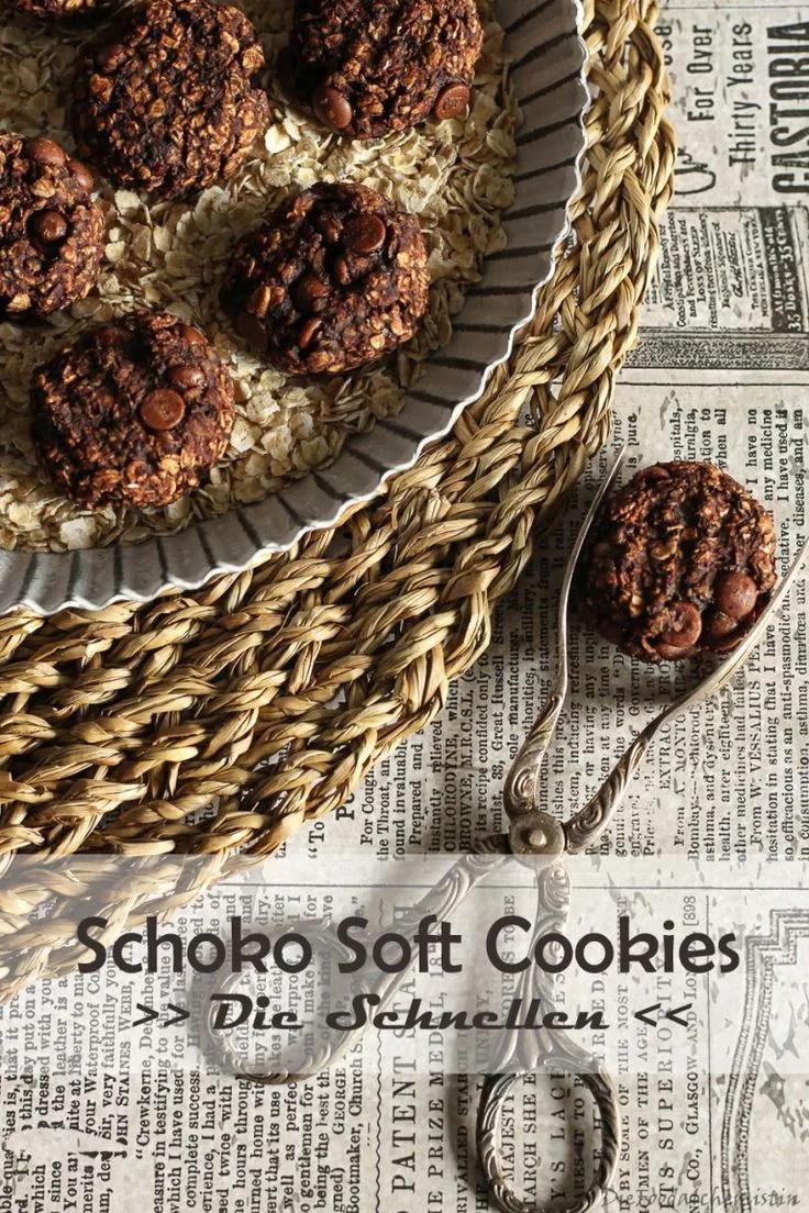Schnelle Schoko Soft Cookies | Gesunde leckereien, Lebensmittel essen ...
