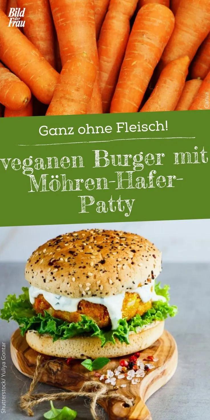 Unseren veganen Burger mit Möhren-Hafer-Patty sollten Sie probieren ...