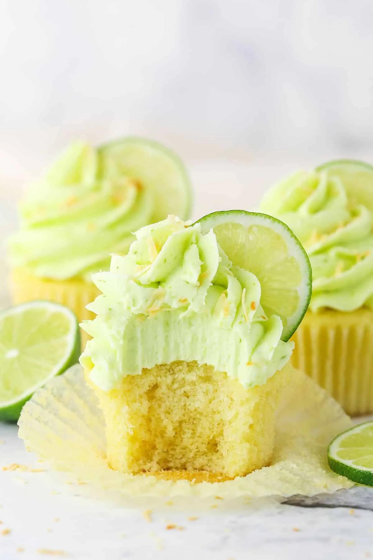 Key Lime Coconut Cupcakes | Coconut Cream Cakes &amp; Key Lime Frosting
