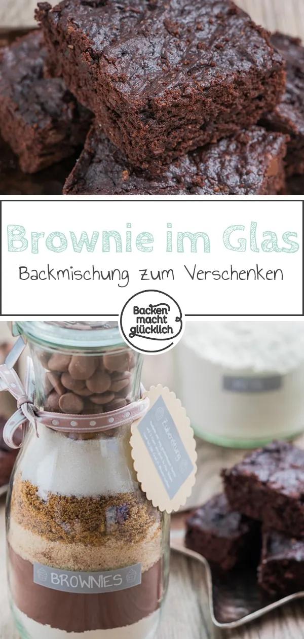 Brownie-Backmischung im Glas | Backen macht glücklich