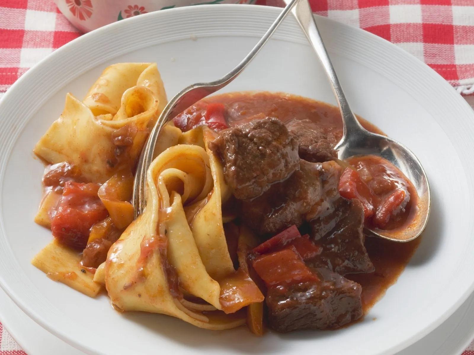 Classic Goulash with Peppers and Noodles recipe | Eat Smarter USA