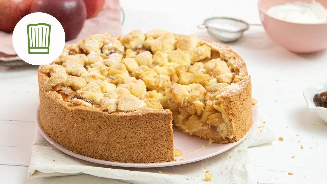 Gedeckter apfelkuchen mit streuseln | Apfelkuchen Rezept. 2020-03-18