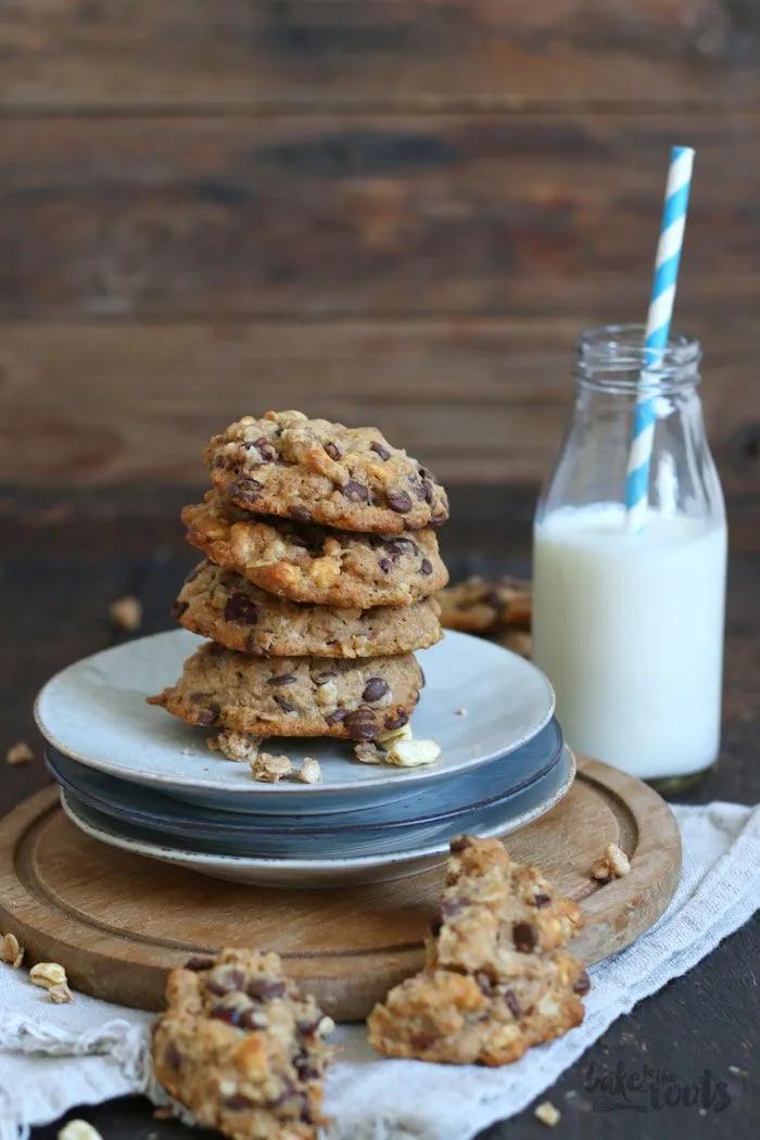 Vegane Müsli Cookies | Bake to the roots | Recipe | Granola cookies ...