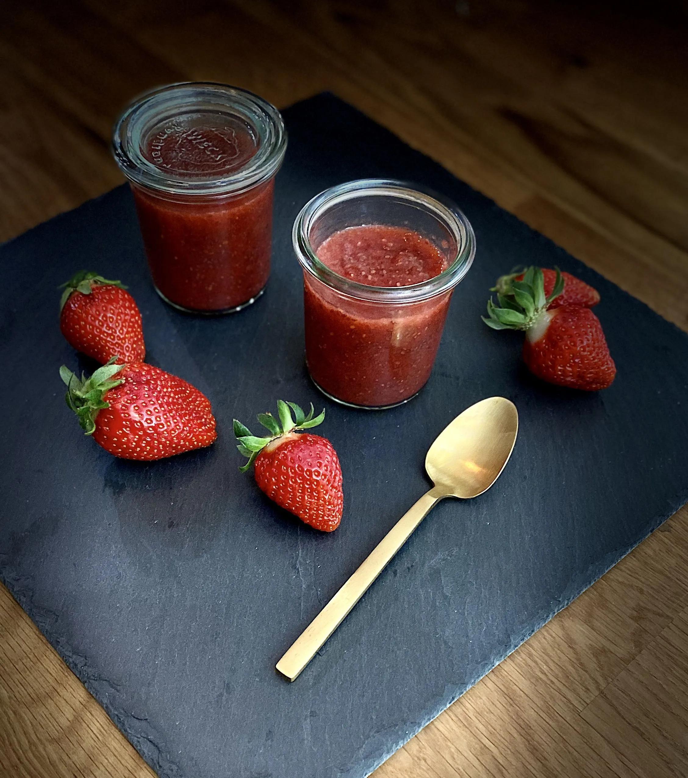 Fruchtige Erdbeermarmelade ohne Zucker | Erdbeeren marmelade ...