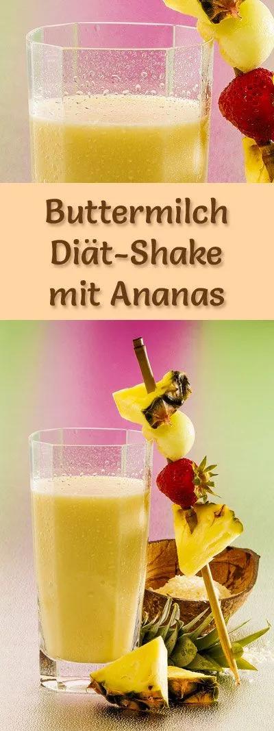 Buttermilch-Shake mit Ananas - Diät-Shake-Rezept zum Abnehmen | Rezepte ...