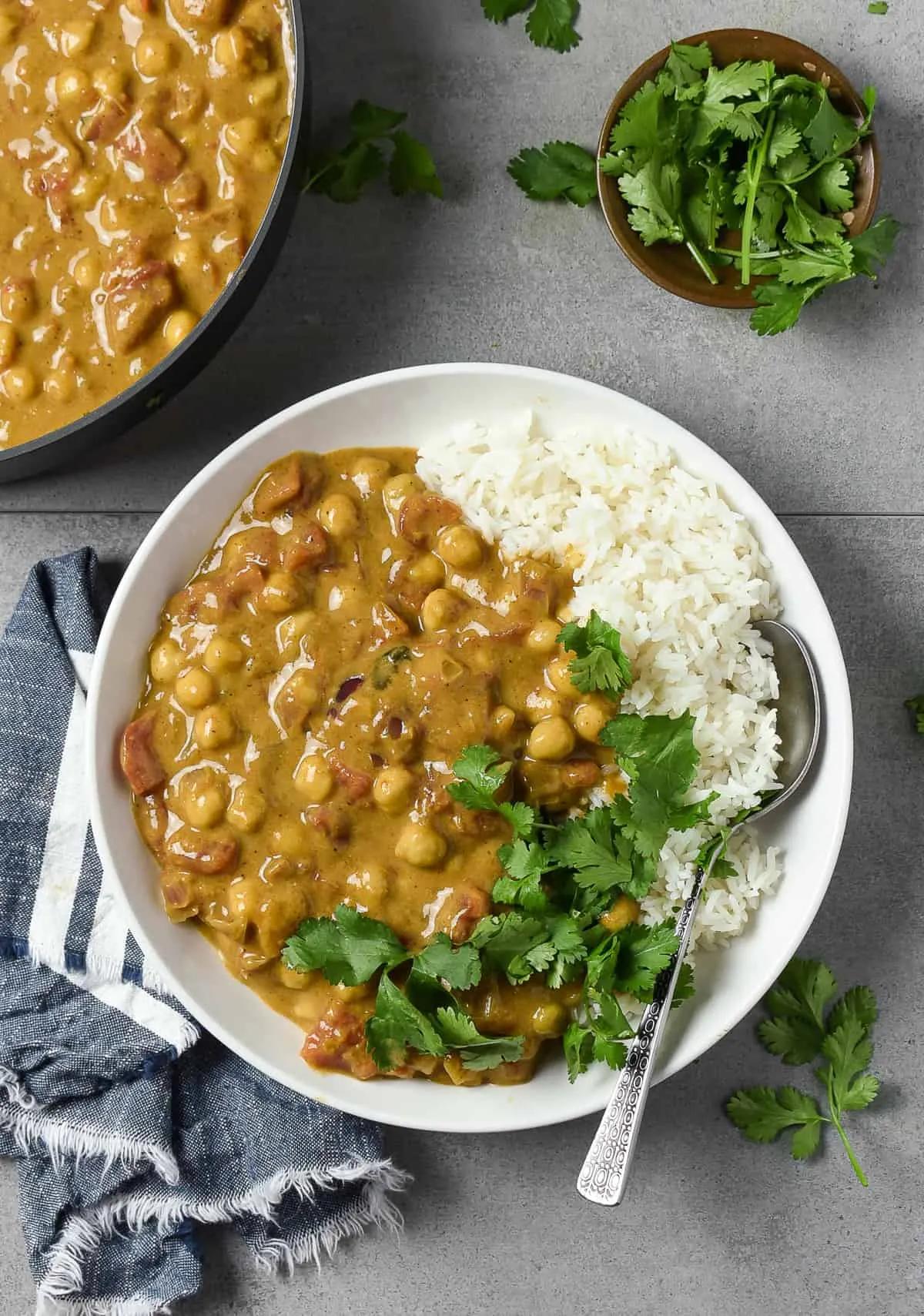 Easy Vegan Chickpea Curry Recipe (Low-Fat) | Shane &amp; Simple