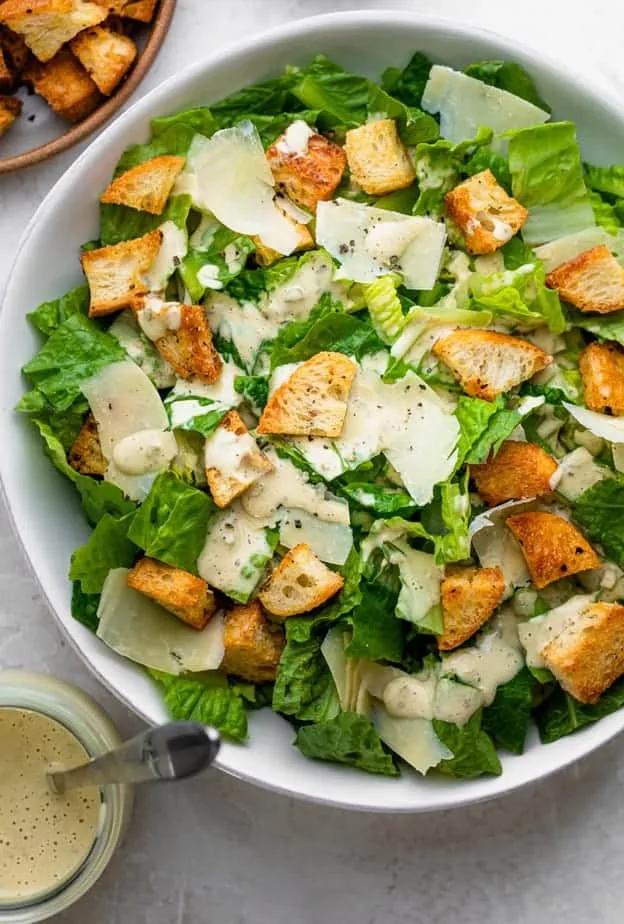 Caesar Salad {With Homemade Dressing} | FeelGoodFoodie