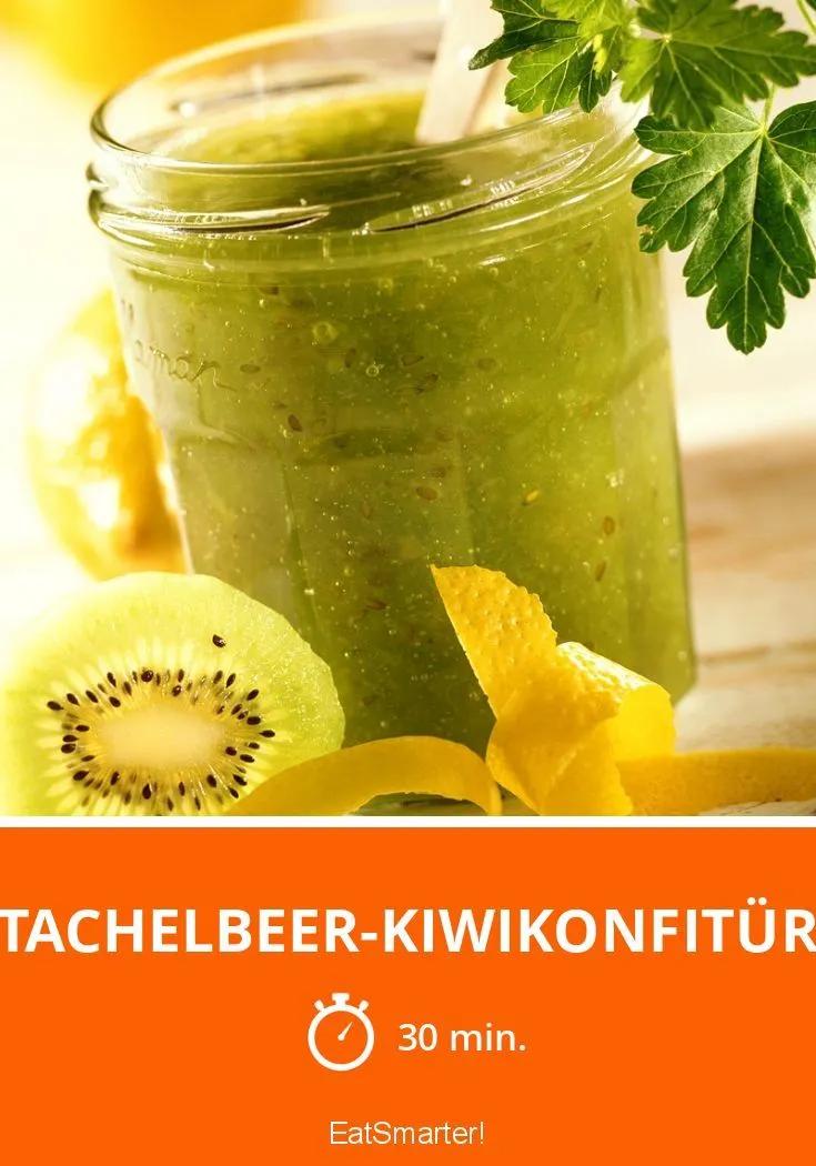Stachelbeer-Kiwikonfitüre | Rezept | Kiwi, Konfitüre, Marmelade konfitüre