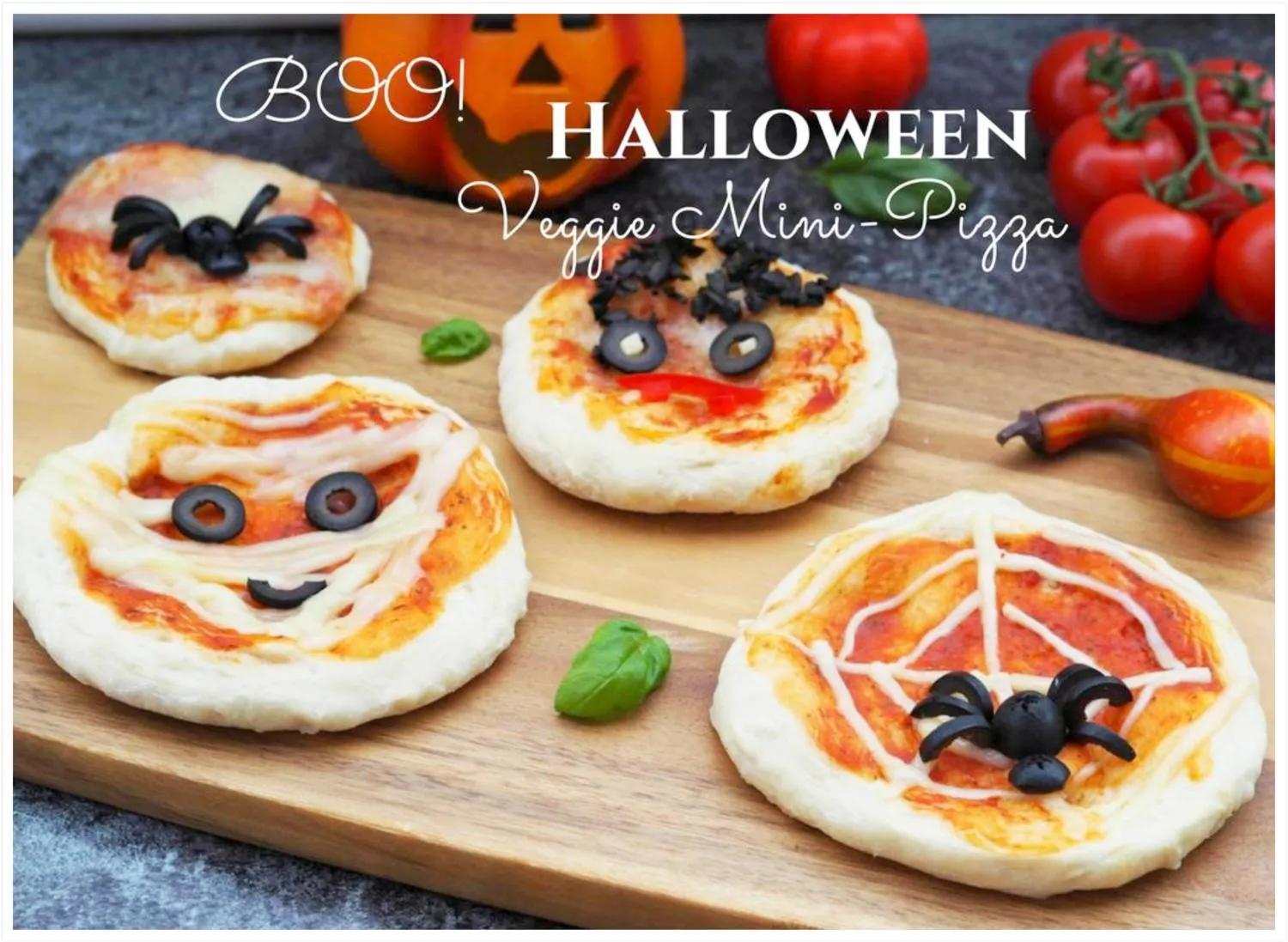 Gruselige Mini-Halloween Pizzen für die Kids - Wiewowasistgut