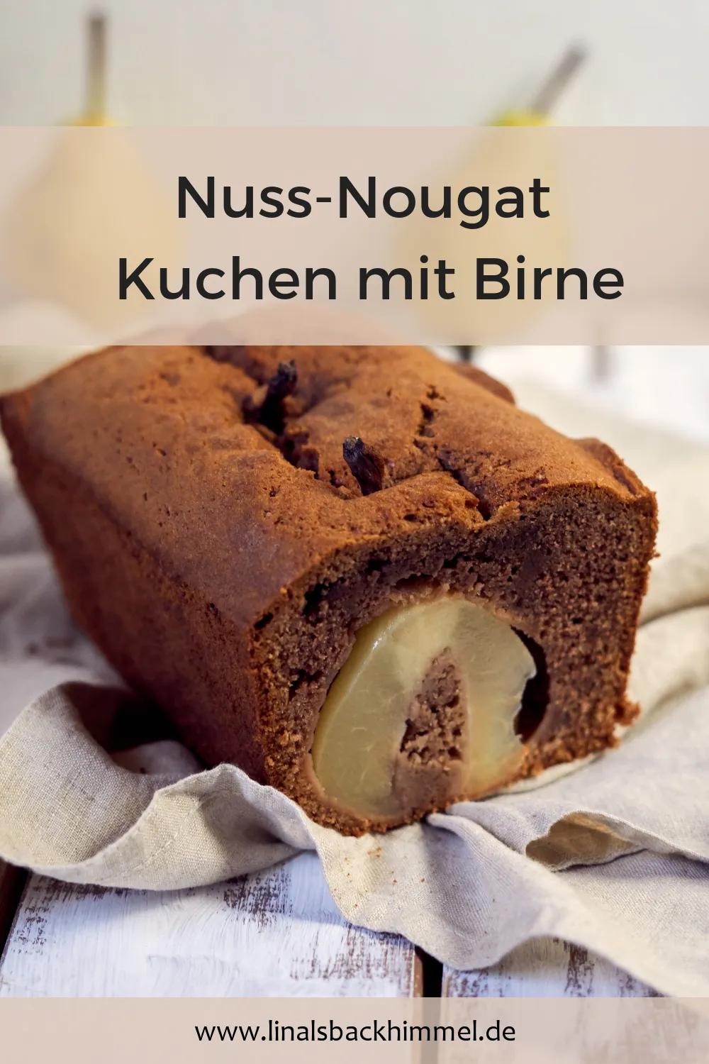 Nuss-Nougat Kuchen mit Birne | Kuchen, Kuchen und torten, Dessert ideen