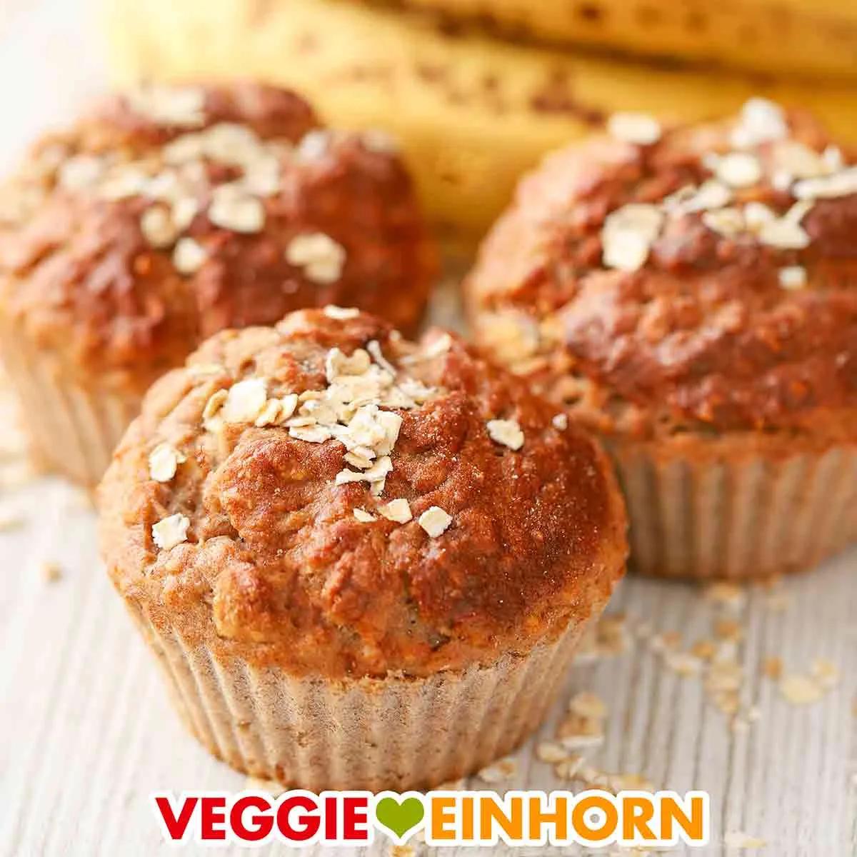 Vegane Haferflocken Bananen Muffins Rezept Bananen Muffins Vegane | My ...