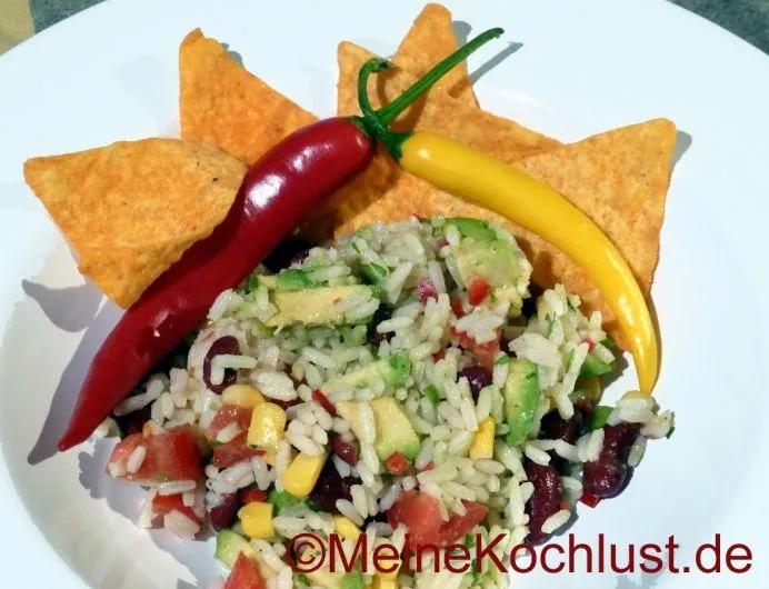 Reissalat auf mexikanische Art | Reissalat, Asiatische rezepte, Salat