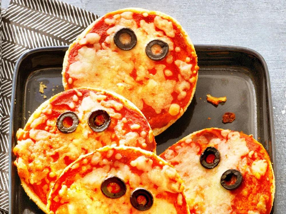 Ghoulish Mini Pizzas | Savory