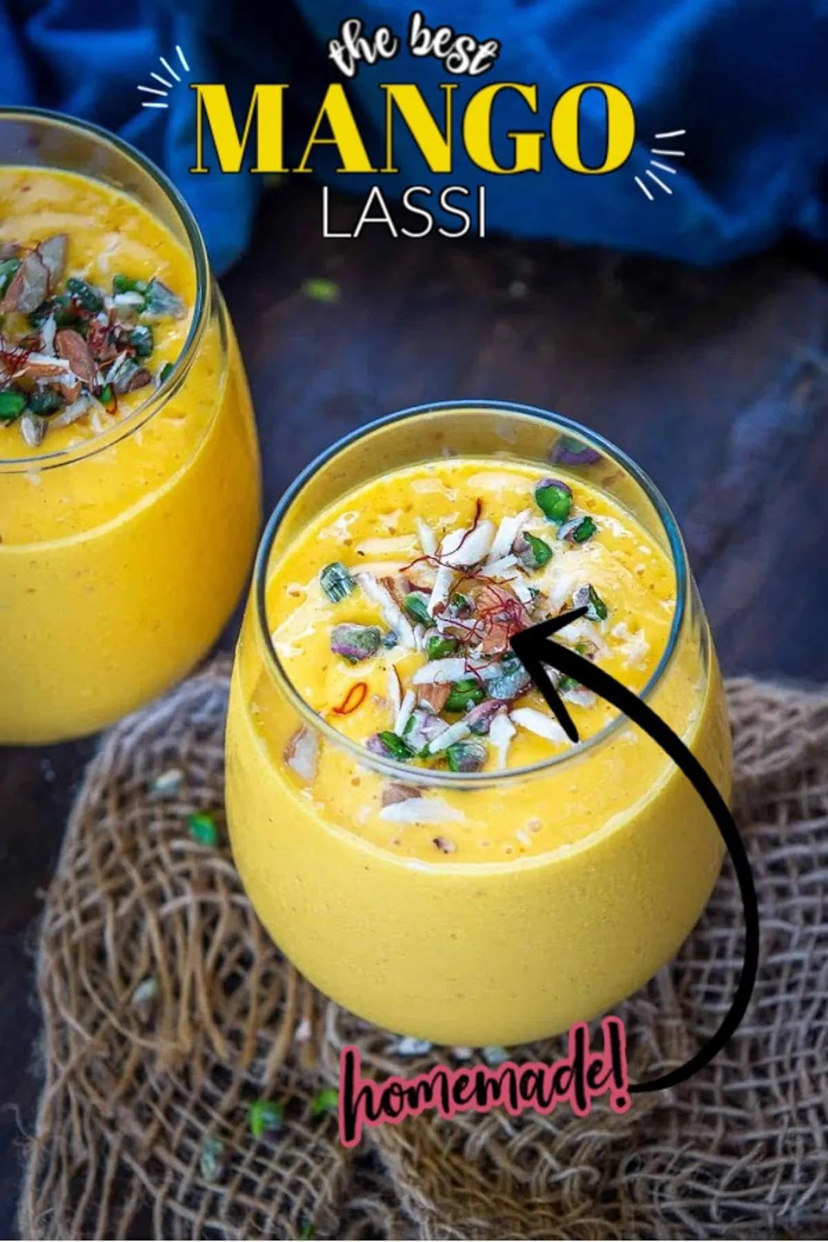 This Creamy Fresh Mango Lassi is an Indian drink made using yogurt ...