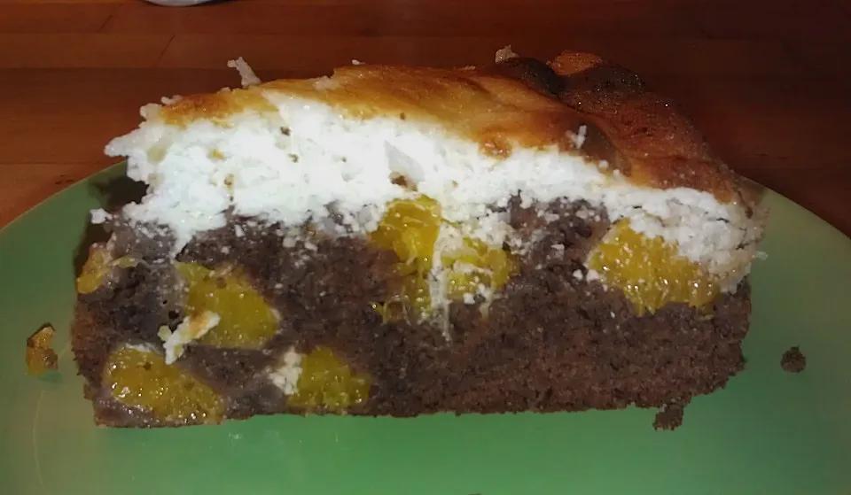 Schoko - Kuchen mit Mandarinen und Kokos - Schmandguss (Rezept mit Bild ...