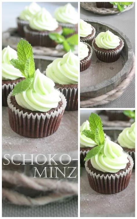 Schoko-Minz-Cupcakes | Cupcakes, Cupcakes backen, Leckere cupcakes