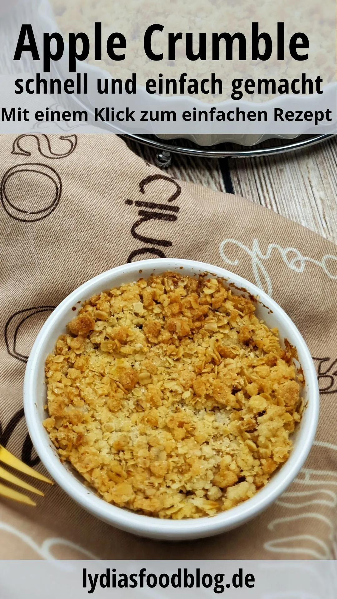 Apple Crumble, super einfach - Lydiasfoodblog | Rezept | Rezepte ...