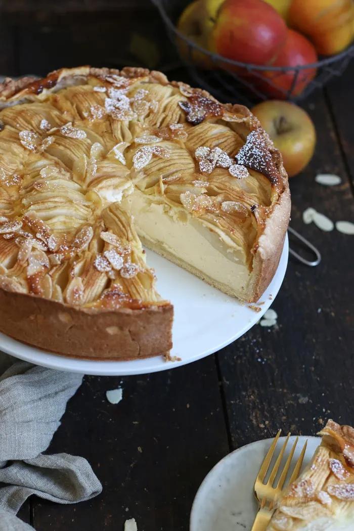 Apfel Schmand Torte Rezept - Nordfriesischer Apfel Schmand Kuchen Ein ...