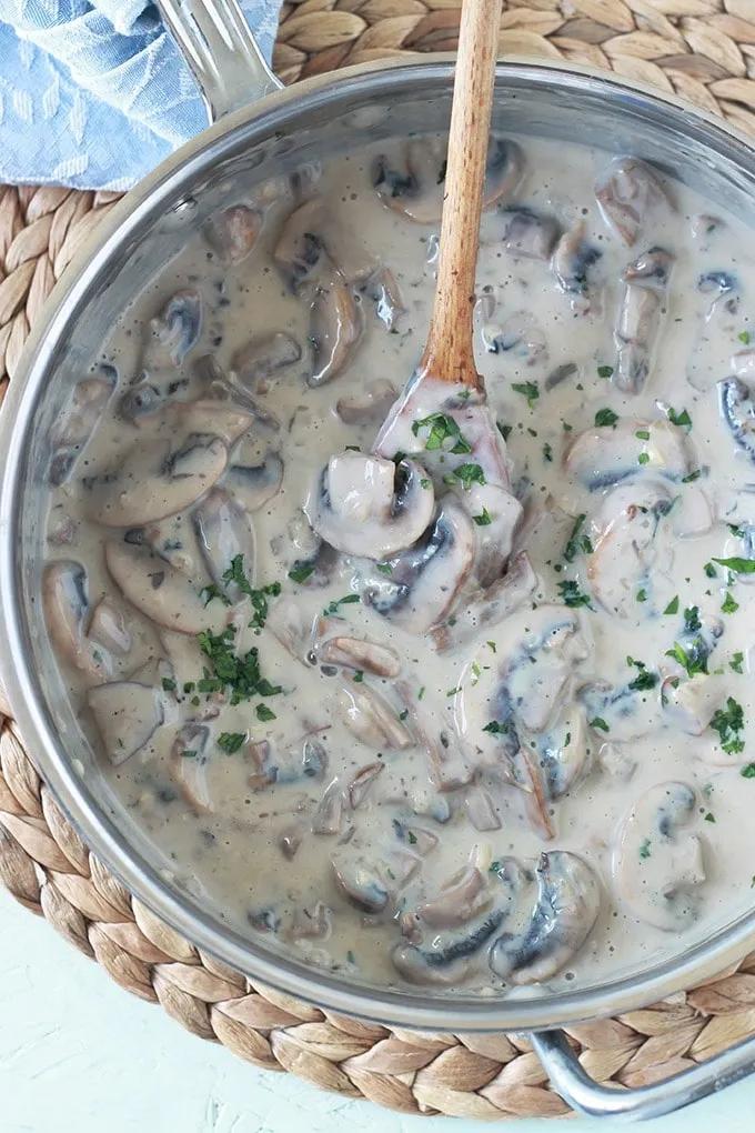 Sauce aux champignons facile avec ou sans crème - Cuisine Culinaire