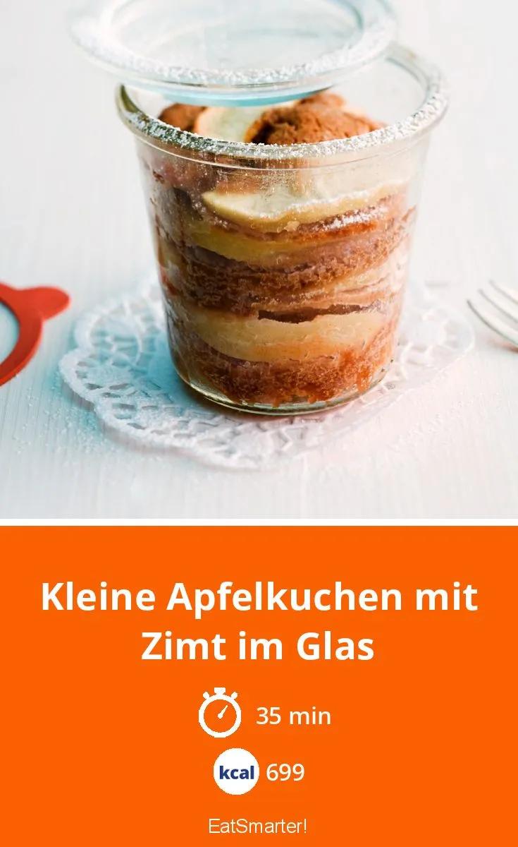 Kleine Apfelkuchen mit Zimt im Glas Rezept | EAT SMARTER