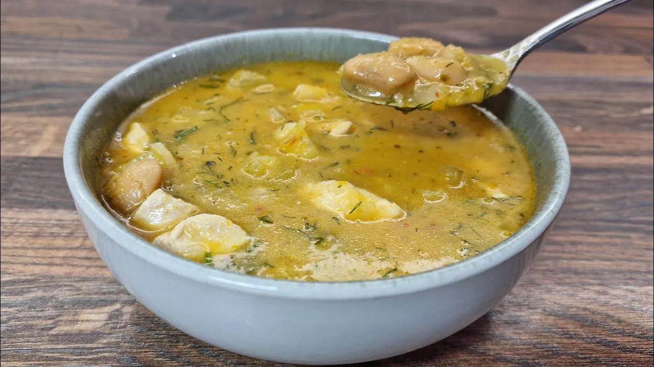 Bohnensuppe mit Hähnchen in 30 Minuten! Dicke und gesunde Hühnersuppe ...