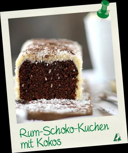 Rum-Schoko-Kuchen mit Kokos