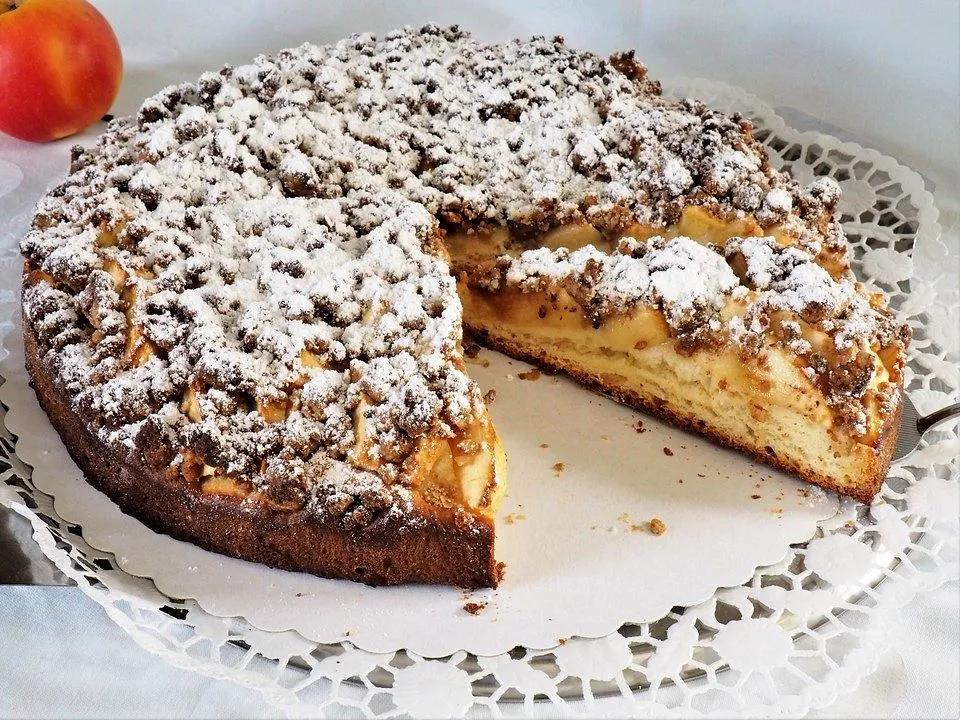 Rustikaler Apfelkuchen mit Nuss-Honig-Streusel von Anaid55 | Chefkoch