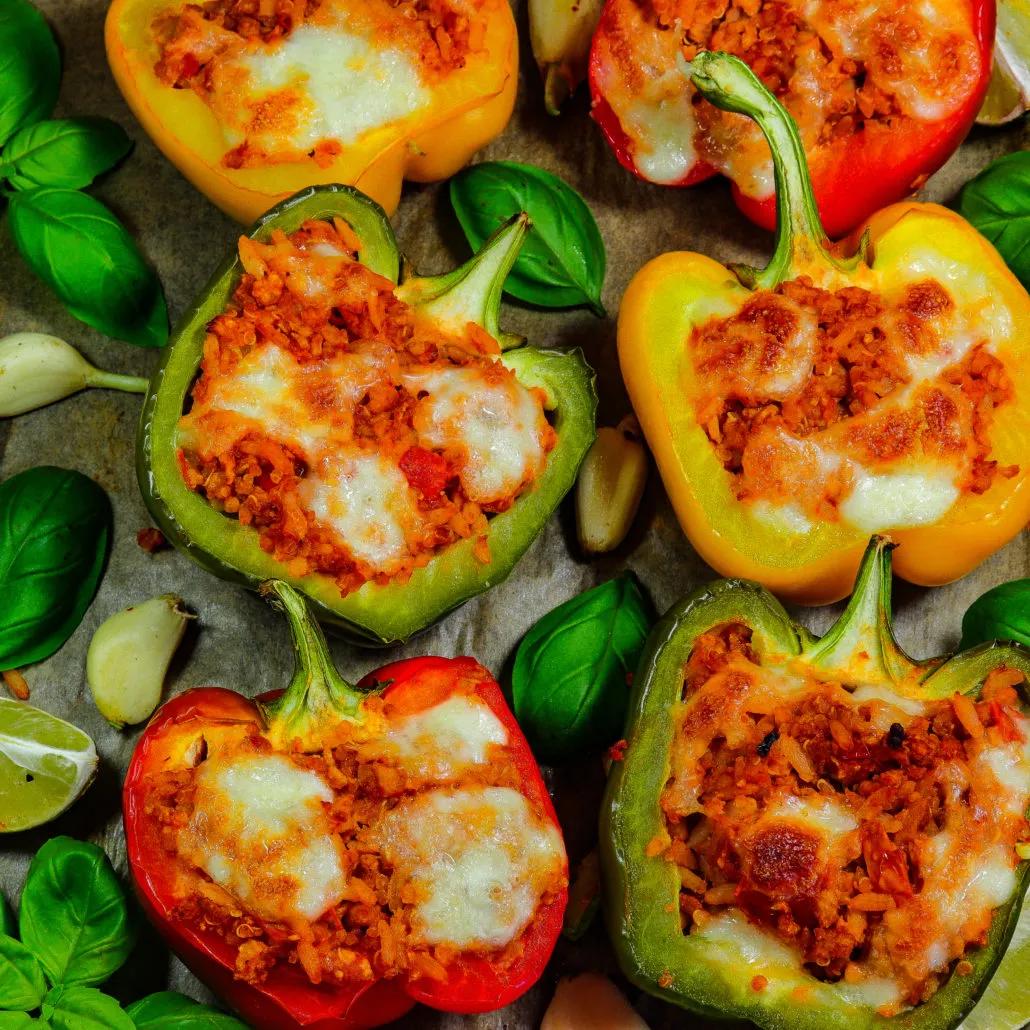 leckere gefüllte Paprika (vegan/glutenfrei) - Kitchenfae