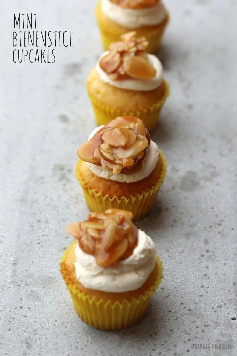 Mini Bienenstich (Bee Sting) Cupcakes – Bake to the roots
