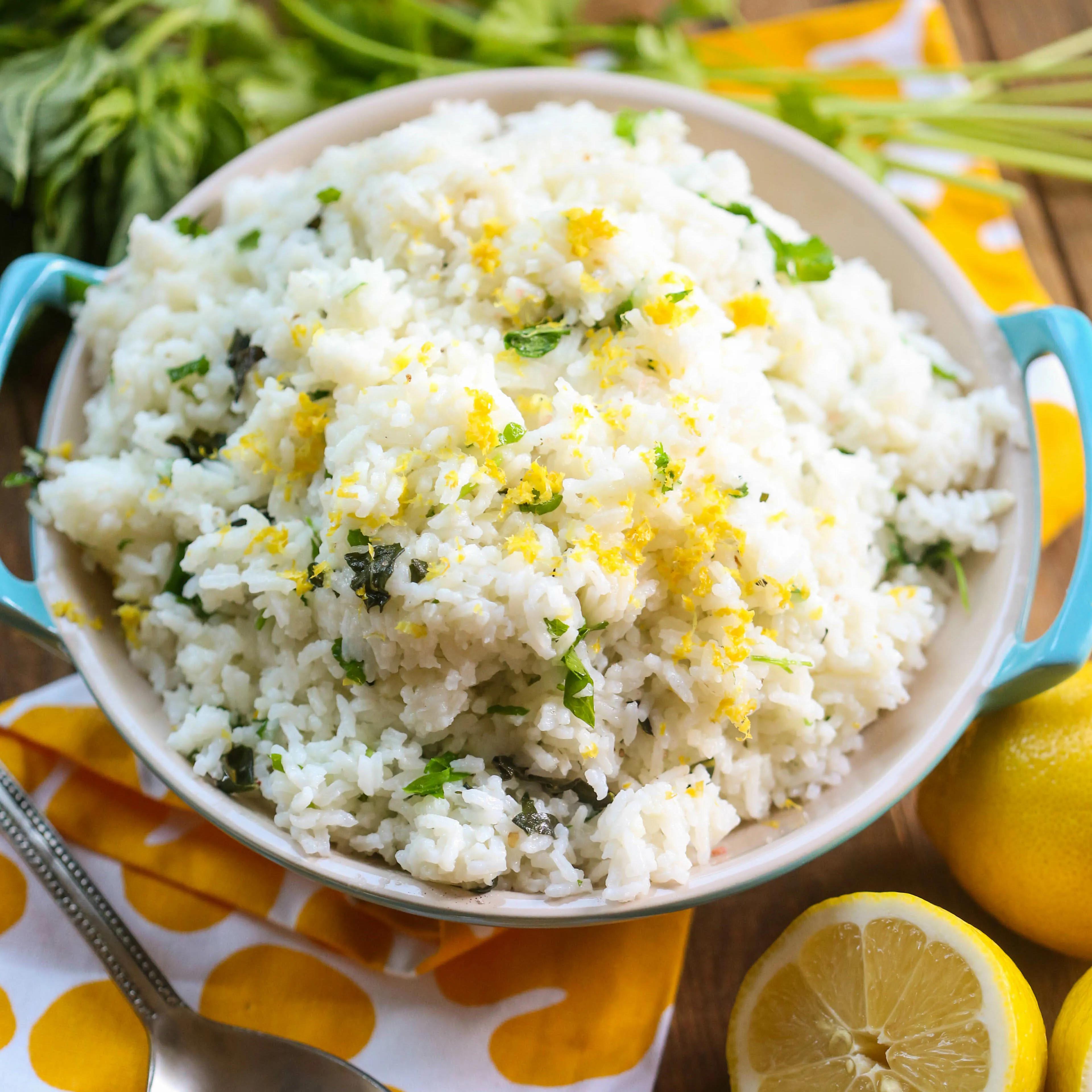 Lemon Garlic Herb Rice Recipe - Our Best Bites