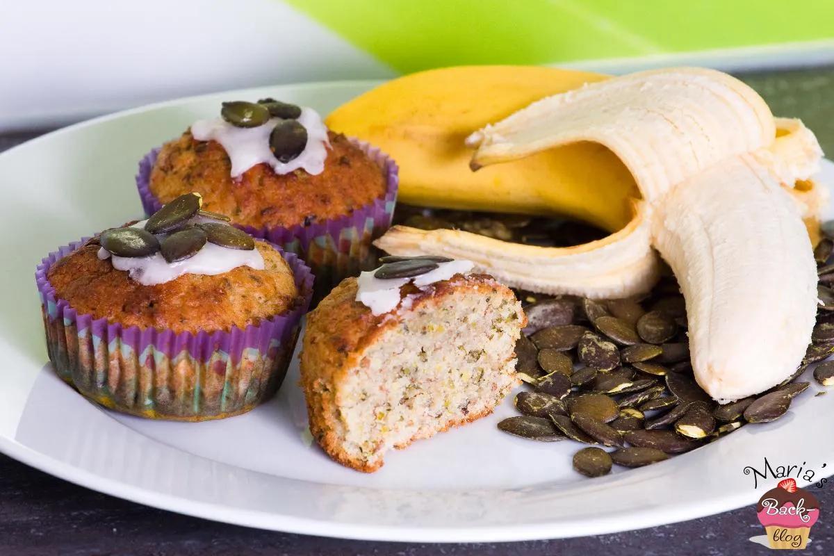Bananenmilch-Kürbiskern-Muffins – Maria&amp;#39;s Backblog
