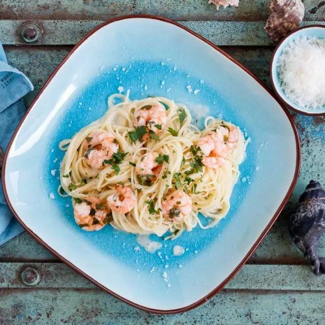 Capellini mit Garnelen in Zitronen Sahnesoße - emmikochteinfach