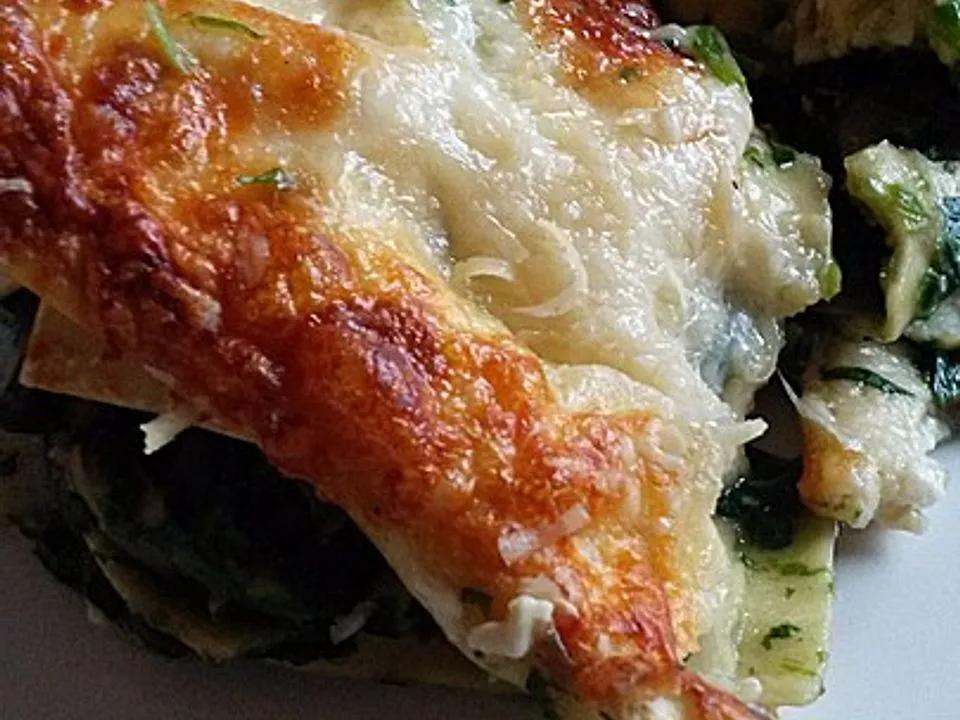 Champignon-Spinat-Lasagne von Pünktchen2307| Chefkoch