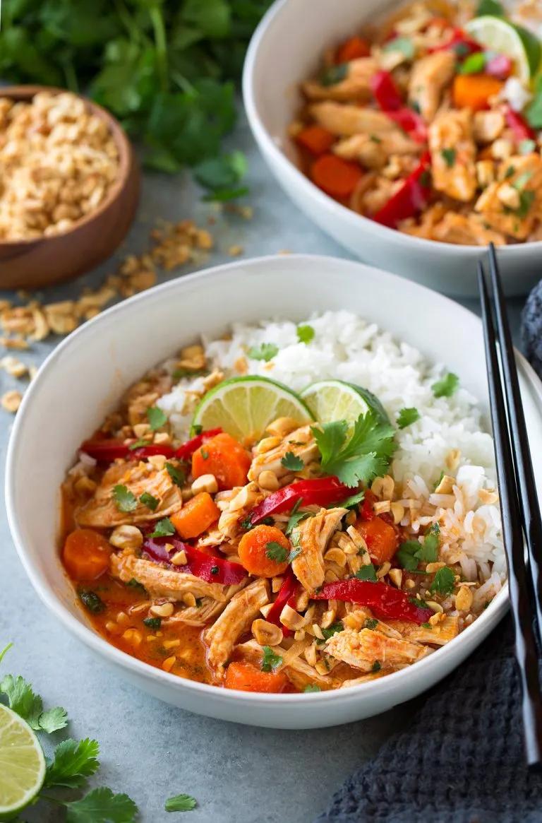Thai Chicken Curry {Slow Cooker or Instant Pot Method}
