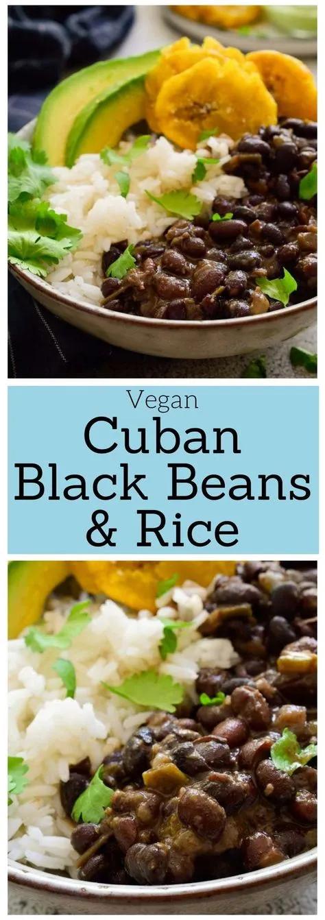 Kubanische schwarze Bohnen und Reis | Vegetarische rezepte einfach ...