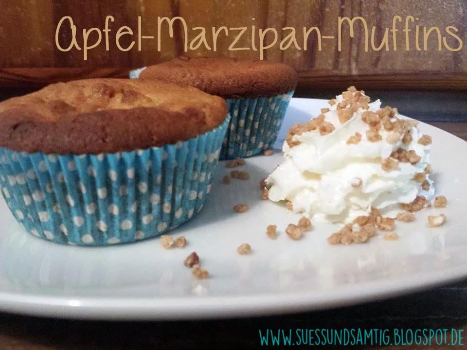 Süß &amp; Samtig: Apfel-Marzipan-Muffins