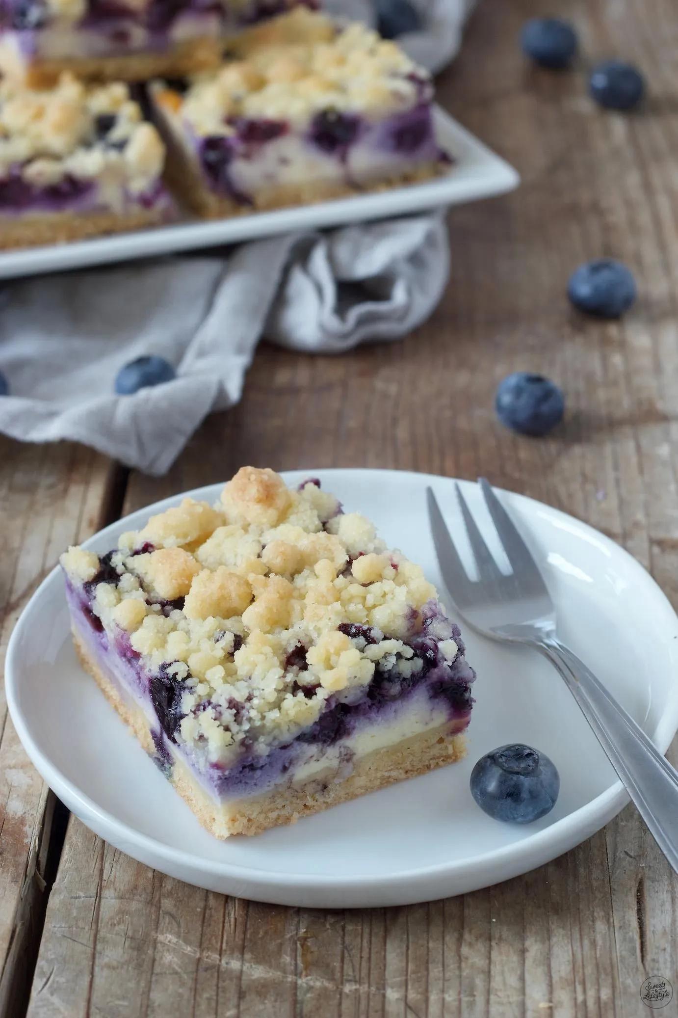 Heidelbeerkuchen Vom Blech Mit Pudding