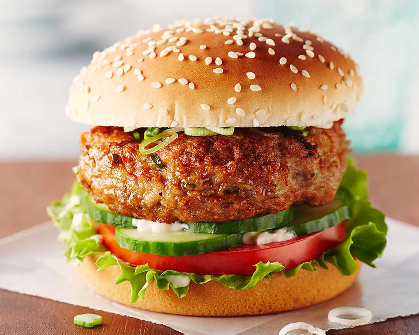 Chicken Burger Recipe - How To Make Chicken Burger - Sun Sky View