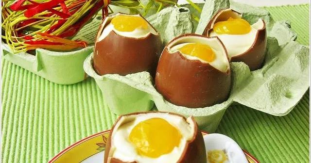 Oster-Überraschungs-Eier gefüllt mit Mascarpone &amp; Lemon Curd