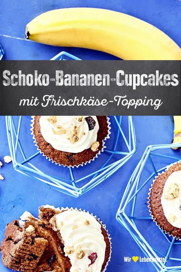 Heißhunger auf was Süßes? U nsere Schoko-Cupcakes mit Bananen und einem ...