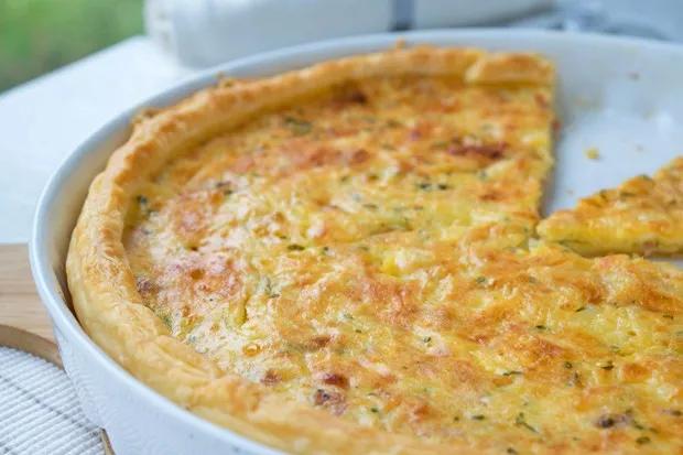 Quiche Lorraine mit Blätterteig - Rezept