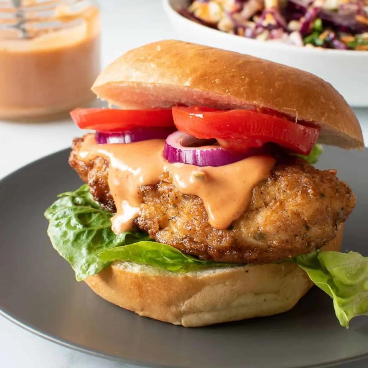 Easy Crispy Chicken Burger - So Delicious! | Hint of Healthy