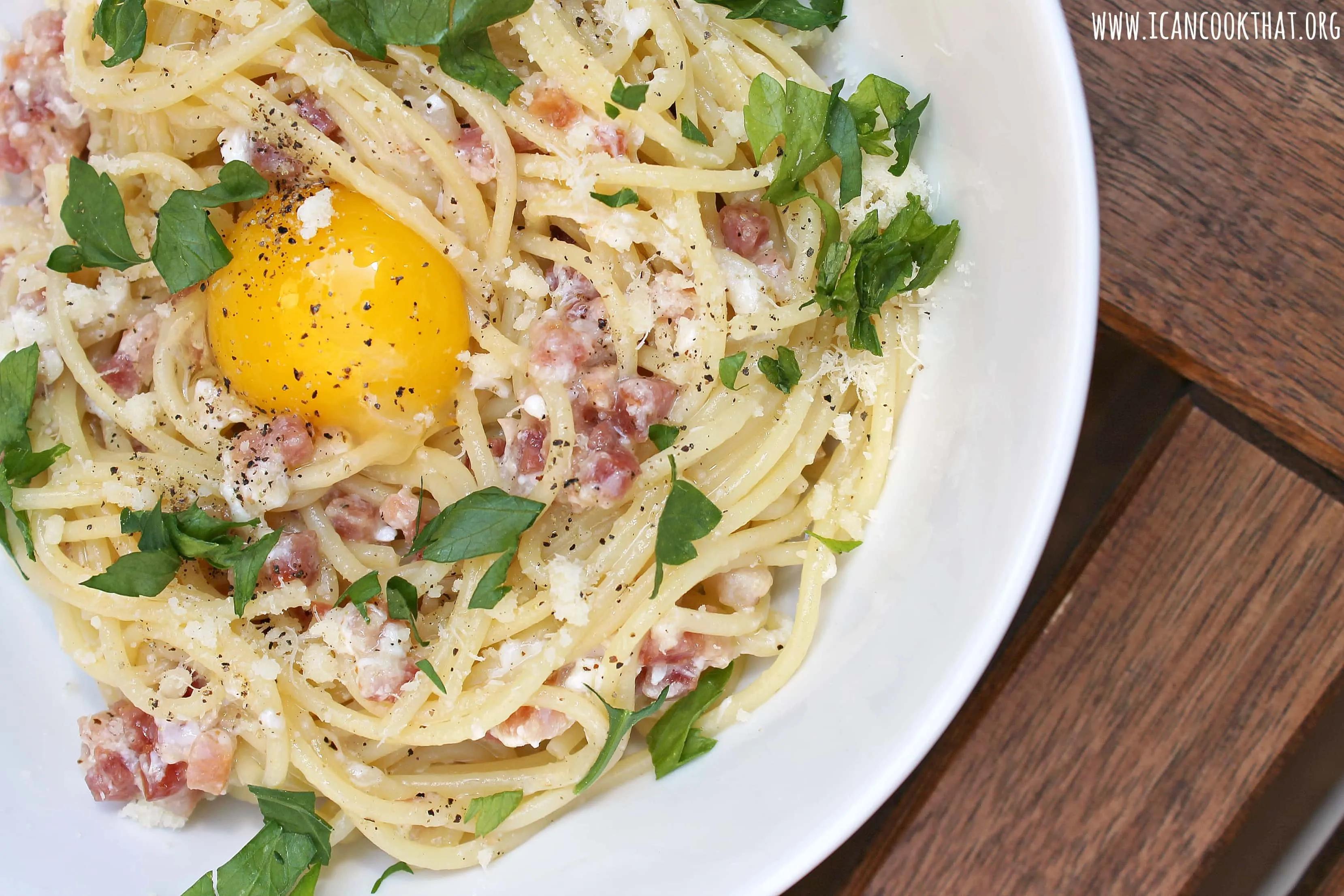 Spaghetti Alla Carbonara Recipe | I Can Cook That